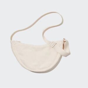 Uniqlo Corduroy White Shoulder Bag